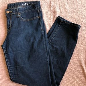 Gap 1969 Always Skinny mid-rise jeans, dark wash
